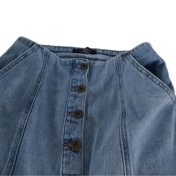 Forever 21 Size S Button Up Mini Demin Skirt - Picture 11 of 11